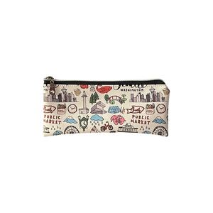 Jakari Zipper Pouch/Wallet-Seattle/Washington/Favorites-Silver Tone